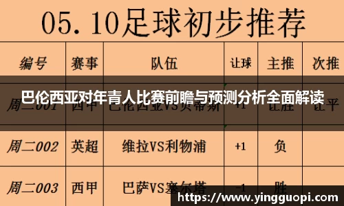 巴伦西亚对年青人比赛前瞻与预测分析全面解读