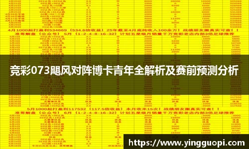 竞彩073飓风对阵博卡青年全解析及赛前预测分析